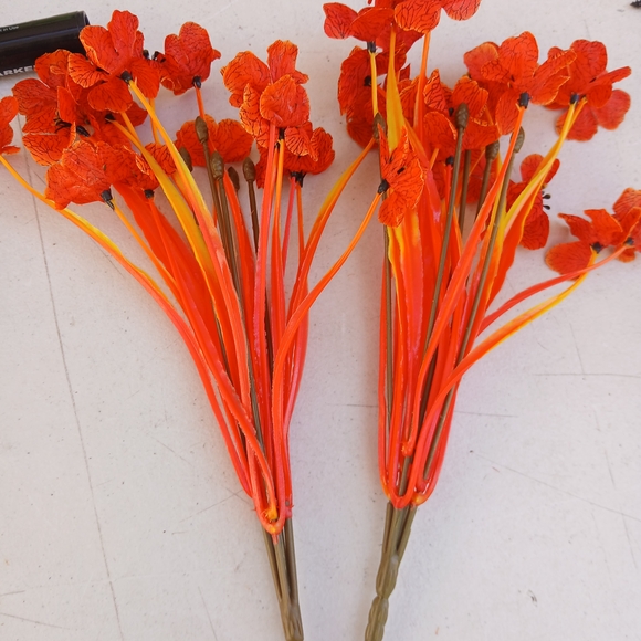 Vibrant Orange Artificial Flower Bouquet - Picture 4 of 6